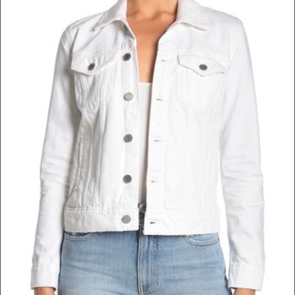 Lucky Brand white jean jacket- EUC